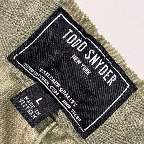 Todd Snyder Men’s Olive Green Drawstring Pants – Size Large - Picture 3 of 12